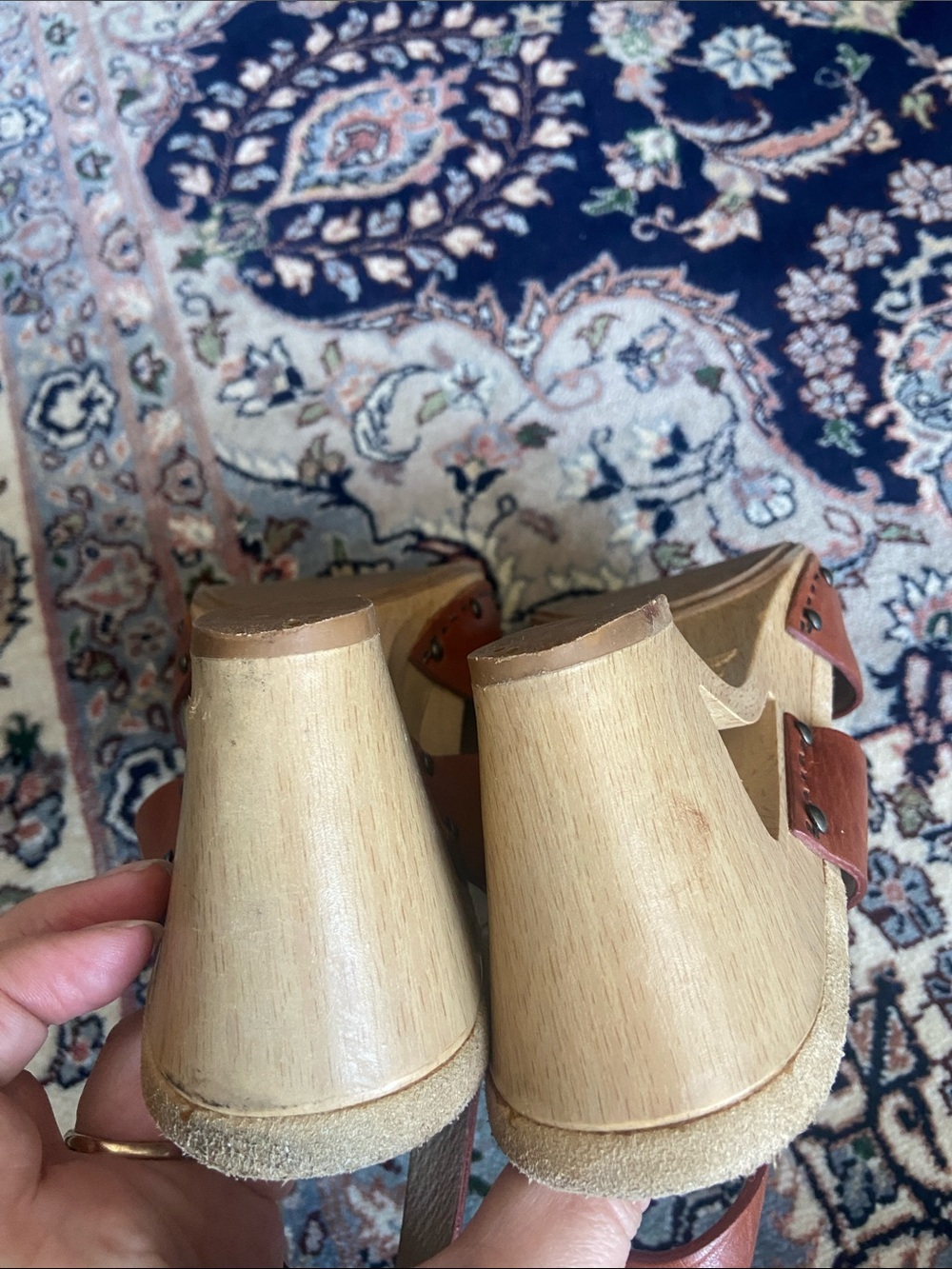 Dansko Thea  cognac brown chunky strapped clogs, 38 - Picture 13 of 13